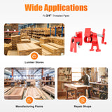 4 Pcs 3/4" Wood Gluing Pipe Clamp Set for Woodworking Lumber Stores, Manufacturing Plants, Repair Shops