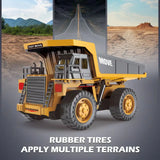 ZWN 1/16 1/20 Remote Control Excavator Dump Truck RC Model Car Toy Professional Alloy Simulation Construction Vehicle for Kids