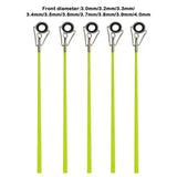 5pcs 40cm Fishing Rod Tip Retractable Carbon Fiber Fiberglass Fishing Pole with Top Ring Boat/Raft Rod Tip Spare Tail Fiberglass