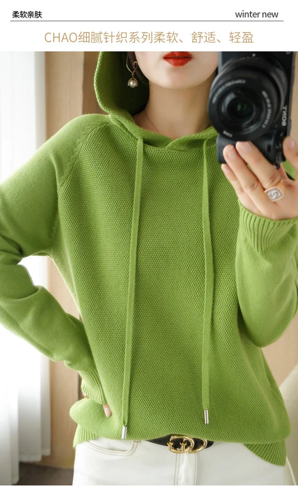Hoodies And Sweatshirts Long Sleeve Sweaters For Women Wool Clothing New Arrivals Knitted Jumpers Female Outerwears Fashion Tops