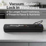 Automatic Small Food Vacuum Sealer Machine for Fresh Cooked Food Plastic Packaging Compact Sealers Food Preservation