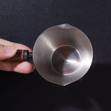 90ml 3oz Espresso Measuring Cup with Wood Handle Stainless Steel Coffee Shot Coffee Pouring Cup Kitchen Measuring Accessories