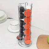 Coffee Capsule Display Rack Rotatable Storage Stand 24-Cup Storage Rack Anti-Slip Bottom For Capsules Coffee Tools