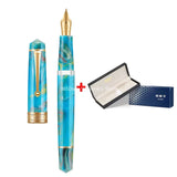 Smooth Asvine P20 Piston Filling Fountain Pen Acrylic Beautiful Patterns EF/F/M Nib with Golden Clip Writing Office Gift Box Pen