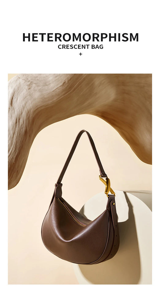 100% genuine leather women's bag designer creates luxury shoulder bag, fashionable new crossbody bag, commuting handbag