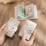 10 Slots Card Holder Business Card Photocards Holder Kawaii Credit Bank Card Case Portable Cash Clutch Wallet Desk Organizer
