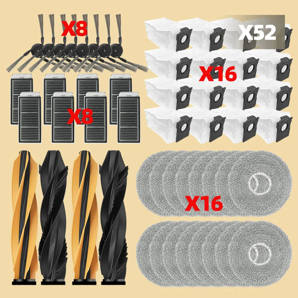 Fit For Dreame L40S Pro Ultra / Dreame X50s Pro Master / L50 Pro Ultra Main Side Brush Filter Mop Cloth Dust Bag Accessories