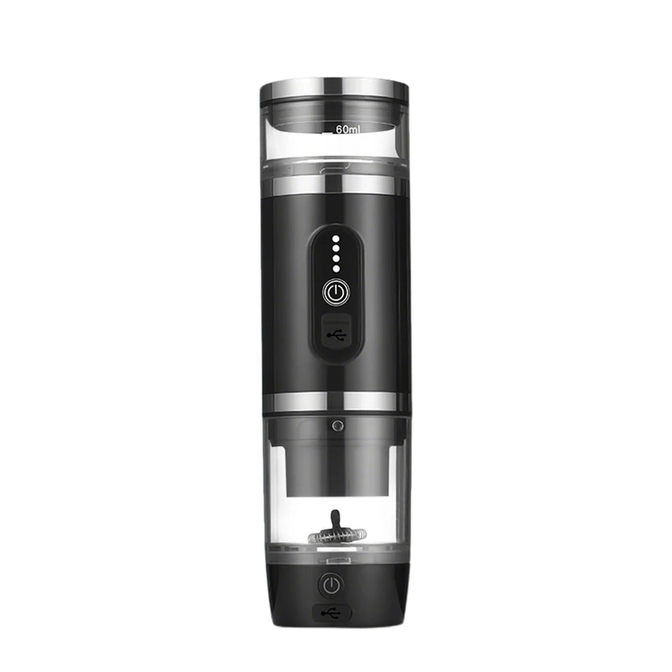 Outdoor camping portable capsule coffee machine, 3-in-1 multi-functional espresso machine with built-in wireless milk frother.