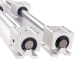 2PCS Linear Guide Rails SBR12 SBR16 SBR20 SBR25 200-2200mm+4PCS UU  Bearing Blocks  for DIY Mills CNC Part - Ship from USA