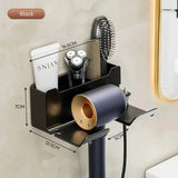 Hair Dryer Holder Wall Mount Suction Cup Bathroom Organizer Wall Mount Hairdryer Holder Straightener Stand Rustproof
