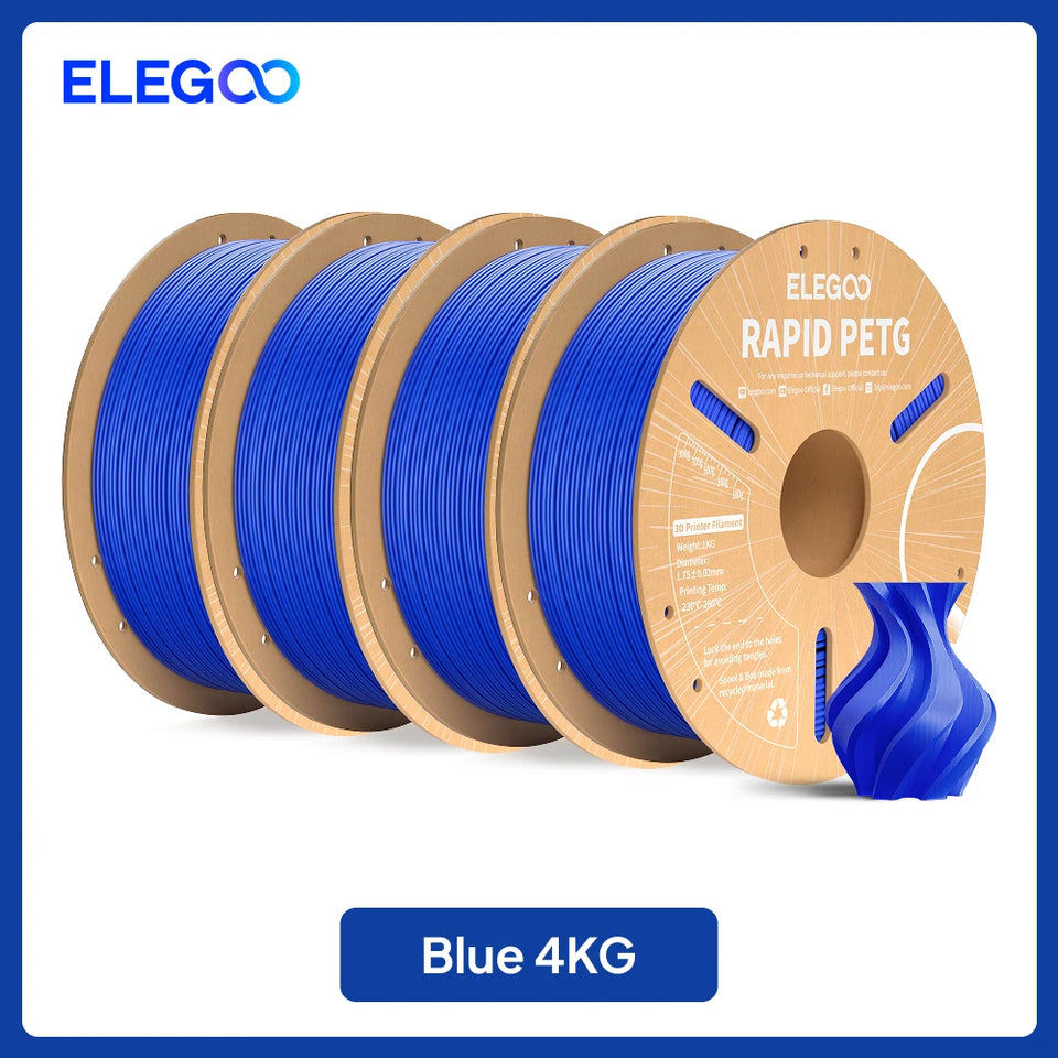 ELEGOO Rapid PETG Filament 1.75mm 1KG,High Speed 30-600mm/s 3D Printer Filament 1kg Fits for Most FDM 3D Printers