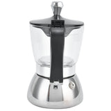 4 Cups Moka Pot Stainless Steel Coffee Pot Quickly Make Espresso Italian Coffee Machine Home Brewing Kettle for Electric Stove