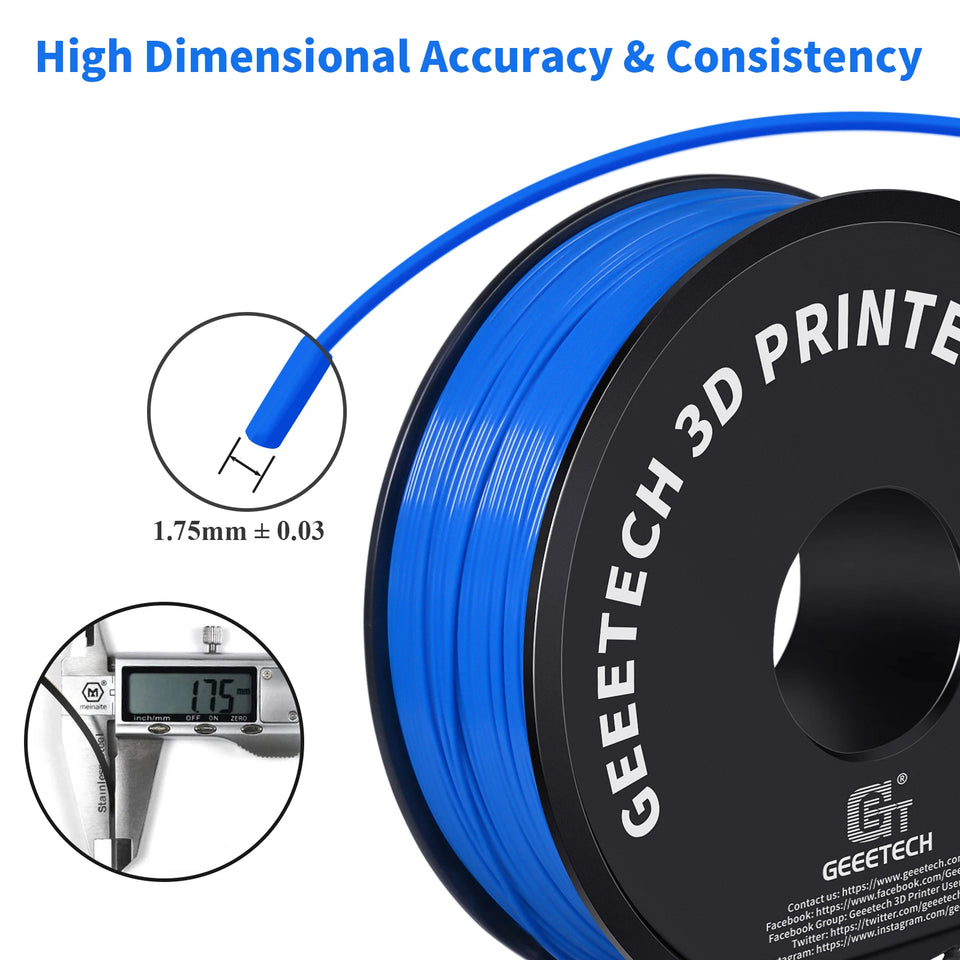 GEEETECH 5Rolls 3D TPU Flexible Filament TPU material 1.75mm Plastic Vacuum Packaging, Non-Toxic High Quality Safe,fast ship
