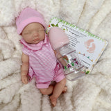 AnjoDoll 10Inch Silicone Girls Whole Body Soft Solid Silicone Reborn Doll Handmade Painted Washable Play Dolls Toys For Gifts