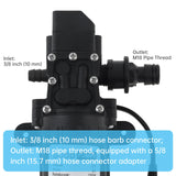 Electric Pressure Washer Pump 100W 160PSI 12V DC Water Transfer Pump Diaphragm Self Priming Sprayer Water Pump for Home / Garden