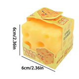 Cheese Fidget Toy Stress Relief Fidget Simulation Squeeze Decompress Toy for Kids Teens Adults Study Work Home School Office