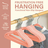 🇺🇸 USA Local Fast Shipping Lux Decor Velvet Hangers 50/100 Pack, Heavy Duty Non-Slip with 360° Swivel Hook for Clothes Coats