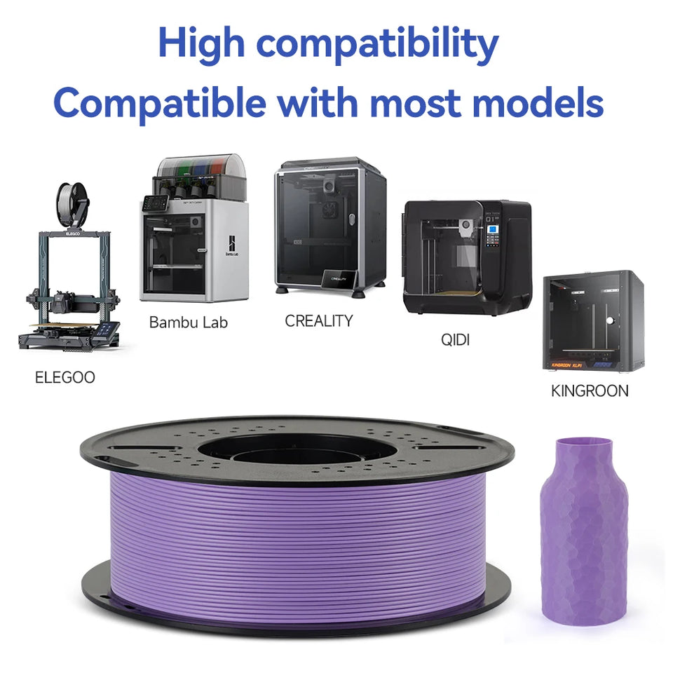 KINGROON 3D Printer Filament PLA Matte Filament 1.75mm 1KG 2KG 3KG High Precision No Bubbles 3D Printer Materials