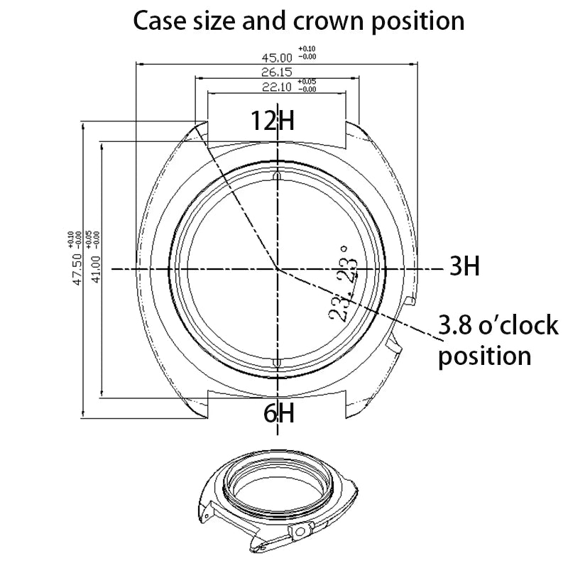 45mm Men Watches Case Skx007 Skx009 Skx013 Skx Mod Sapphire Glass For Seiko Tuna Turtle NH35 NH36 Movement 28.5mm Dial Hot Sale