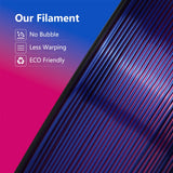 KINGROON 5KG Silk Tricolor PLA Filament 1.75mm, Three-colour Coextrusion 3D Printing Material, New Color Change, 5Roll 1kg/Spool