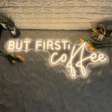 But First Coffee Neon Led Sign Lights Restaurant Cafe Neon Sign Coffee Shop Room Decor Wall Neon Light Sign For Pantry Bar