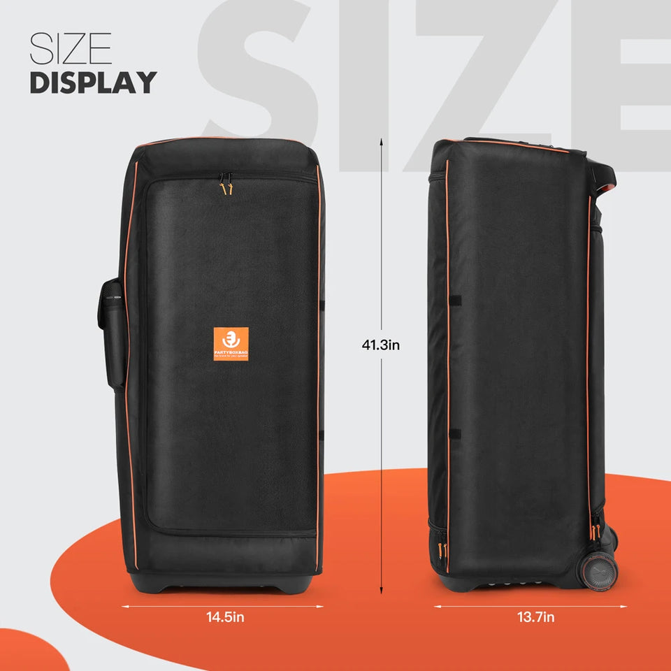 Dust Case Waterproof Speaker Case Slip Sleeve Nylon Fabric Multifunction Bag with Side Storage Pocket for JBL Partybox