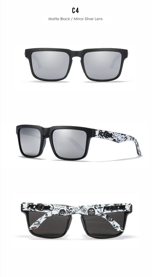 KDEAM New Arrivals Fashion Square Polarized Sunglasses For Men And Women Fishing Sun Glasses Colorful Lens With Hard Case