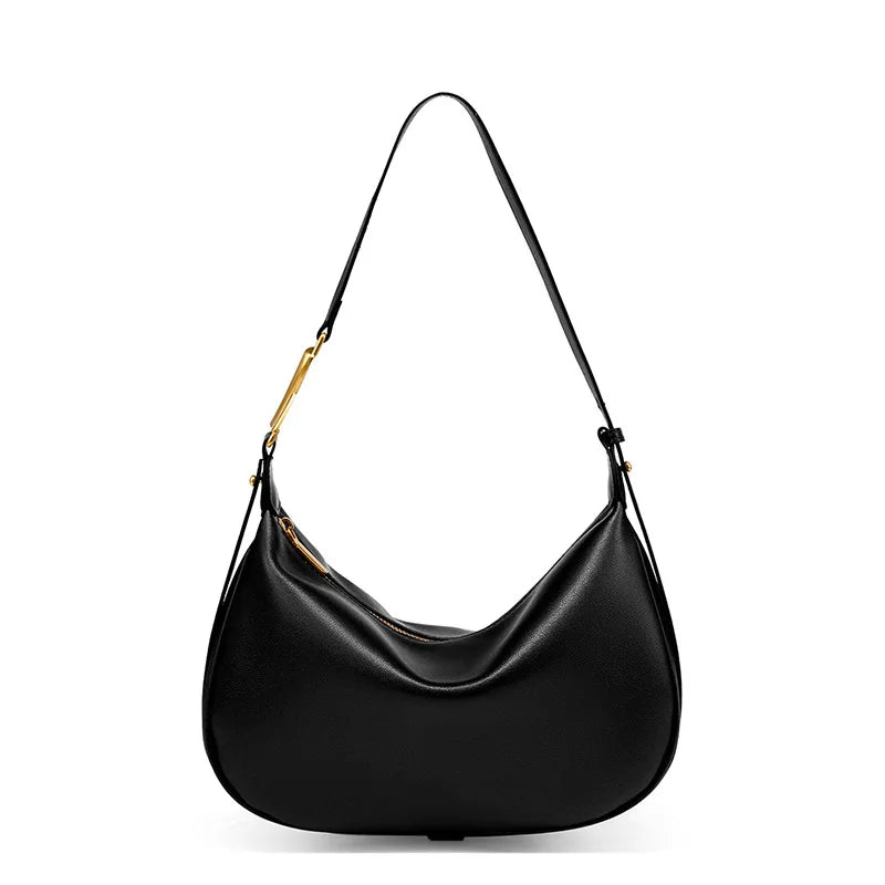 100% genuine leather women's bag designer creates luxury shoulder bag, fashionable new crossbody bag, commuting handbag