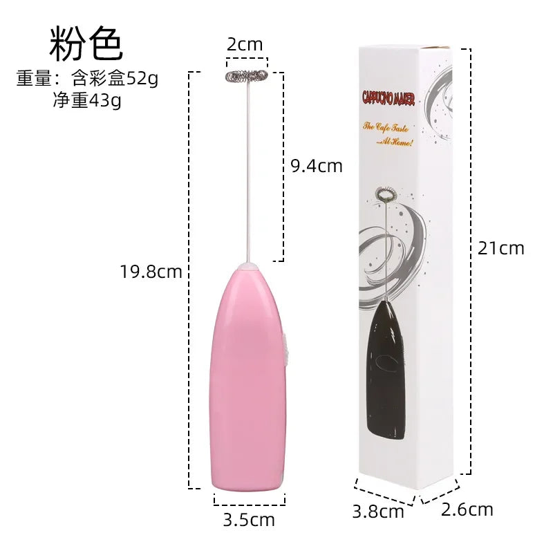 Electric Egg Beater Milk Frother For Coffee Household Kitchen Mini Stainless Steel Coffee Milk Tea Blender