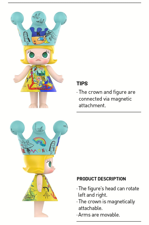 POP MART Mega Royal Molly 400% Childishness Limited Edition Series Blind Box Original Toys Guess Bag Mystery Box Ornaments Dolls
