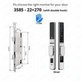 TTLock APP Waterproof Fingerprint Password Smart Lock For Outdoor Pull Push Sliding Aluminum Door 2885/ 3585/ 4585 /6085 Mortise