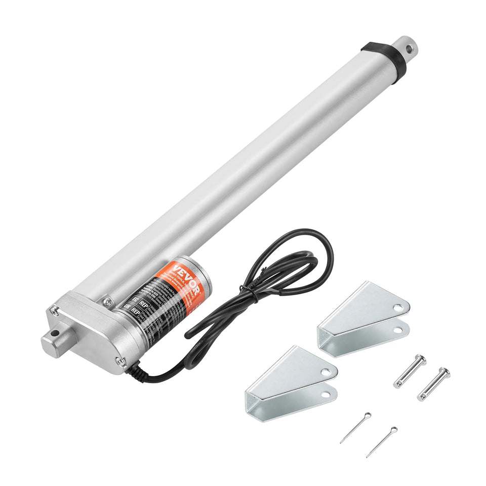 SucceBuy 12V Linear Actuator 150MM 300MM 500MM 1000N Electric Linear Motor Controller Homeuse with Mounting Bracket IP54 Protect