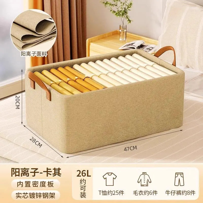Premium Closet Organizer Box for Clothes And Pants - Layered Storage Basket for Neat Wardrobe Home Must-Have