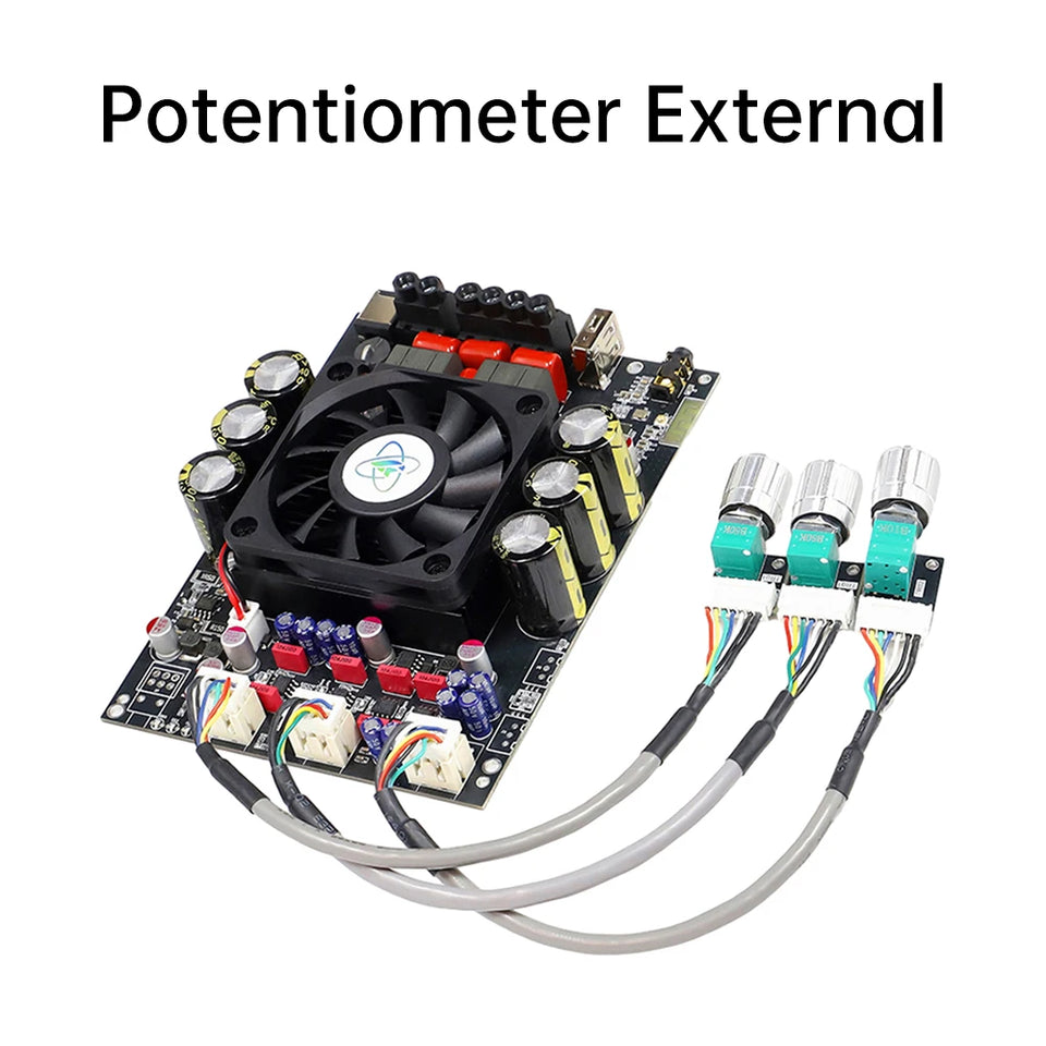 T3002P upgraded version 300WX2 Bluetooth digital amplifier board module with high and low frequency adjustment, imported TPA3255