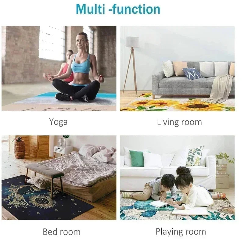 1pc Modern 3D Illusion Checkered Round Area Rug Washable NonSlip Floor Mat for Entryway and Bedroom Living Room Coffee Table Rug