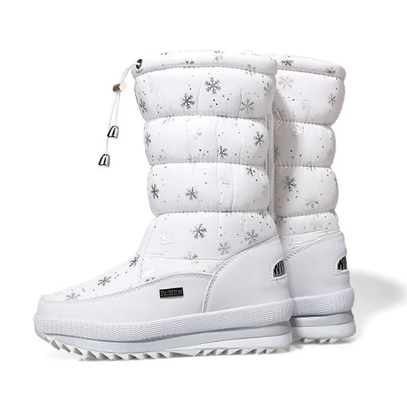 Women Snow Boots Platform Winter Boots Thick Plush Waterproof Non-slip Boots Fashion Women Winter Shoes Warm Fur Botas mujer