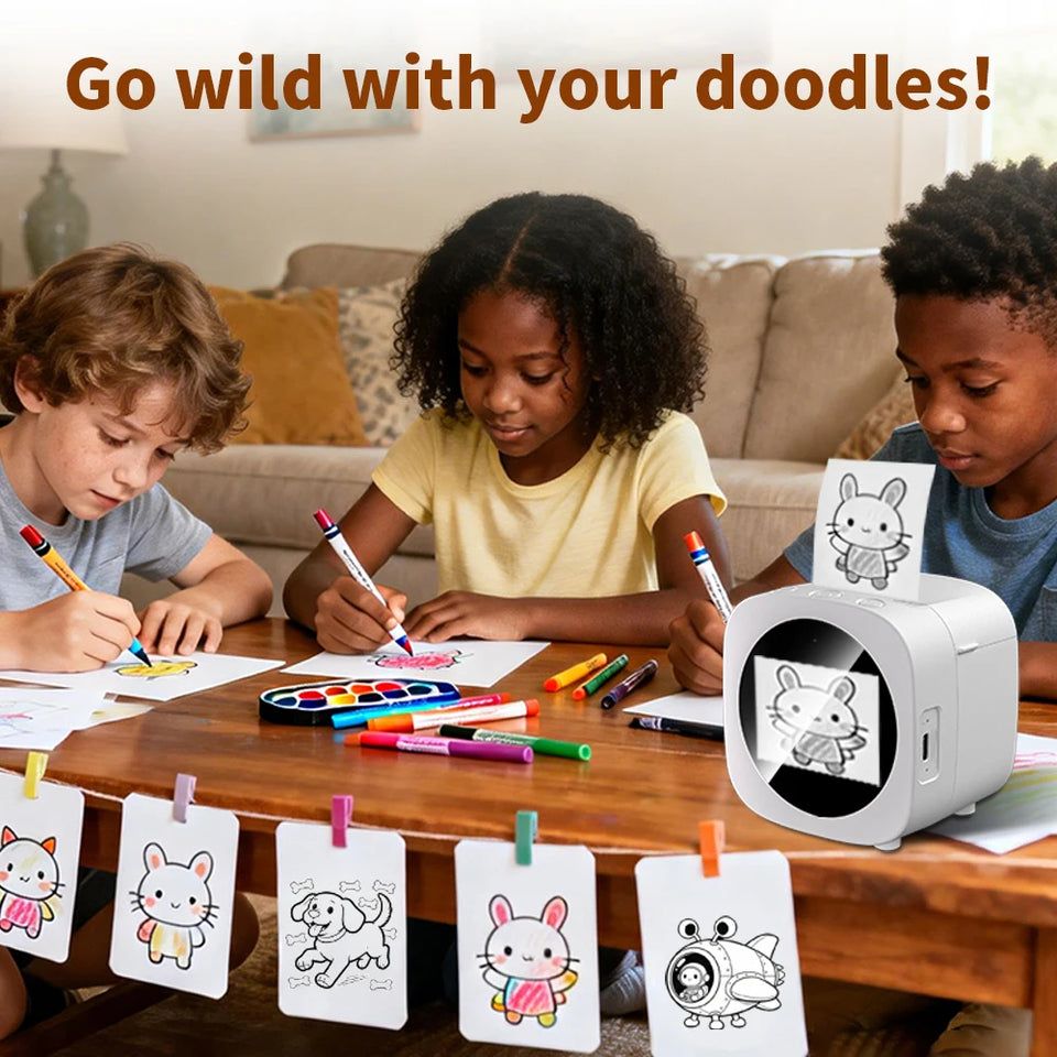 AI printer voice control AI generates images for instant printing of high-definition photos Thermal printer convenient printer