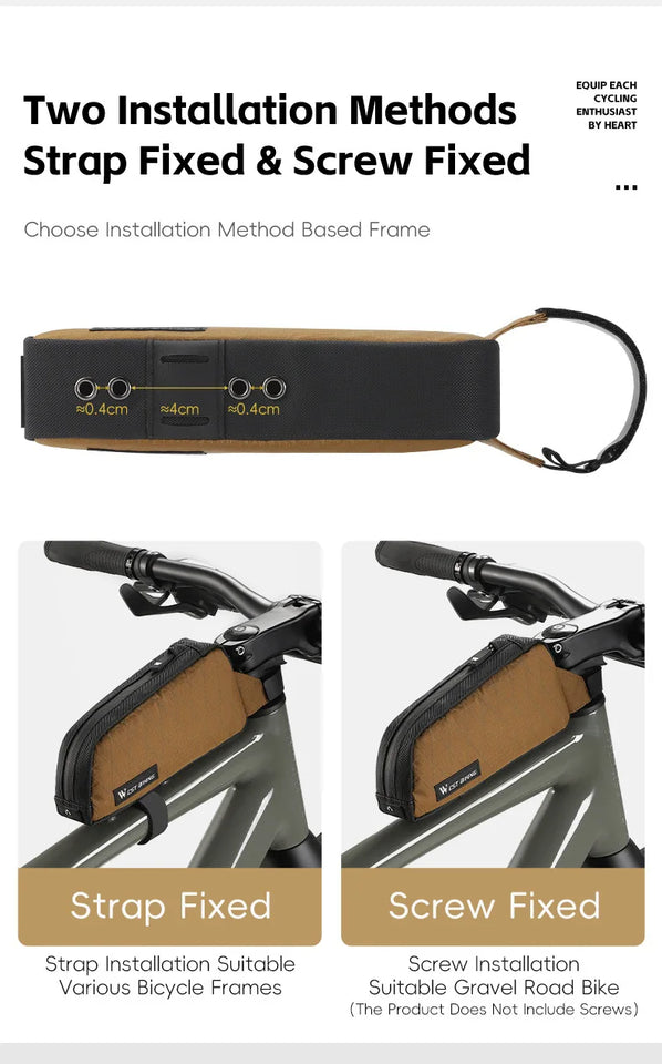 WEST BIKING Bike Bag Ultralight Top Front Tube Frame Triangle Bag Portable Water Repellent MTB Road Bicycle Bag Pannier