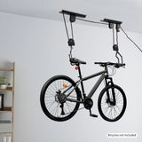 Bike Hoist for Garage Ceiling Mount Pulley System Bike Storage Set Of Bike Hangers for Garage Storage 60kg Load