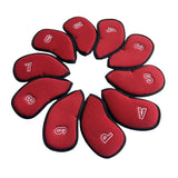 Golf Irons Head Covers 10pcs/set Two Sides Numbers Mesh Golf Iron Headcovers 5 Colours Golf Club Head Cover
