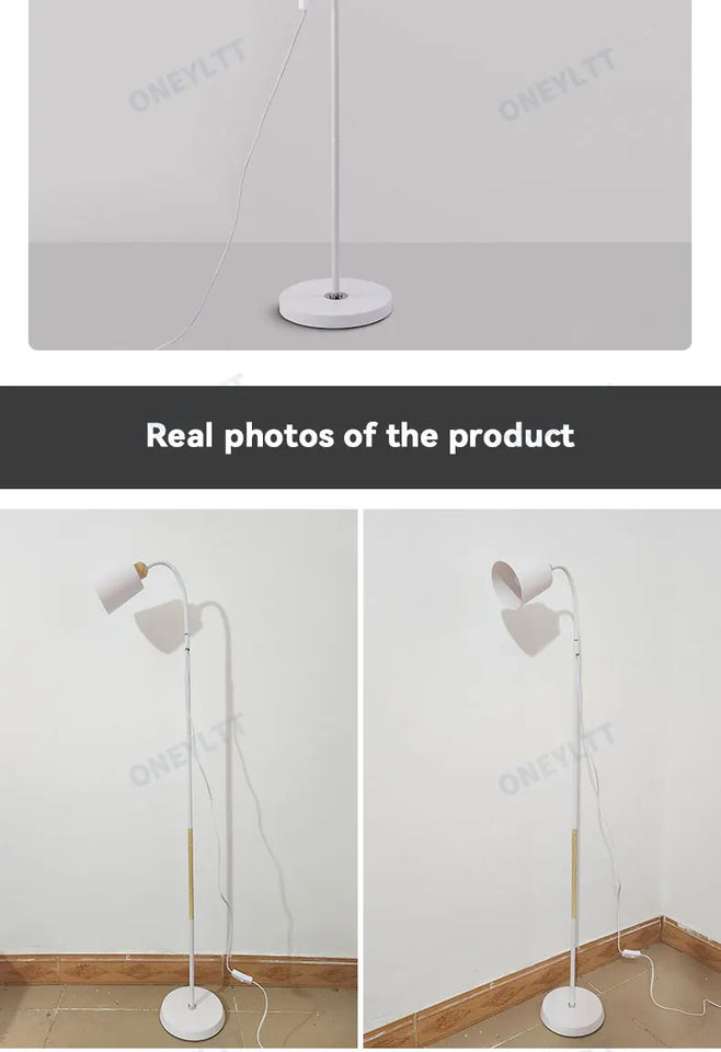 Floor Lamp Simple Floor Lamp Floor Light Wrought Iron LED Standing Lamp Adjustable Lamp Head Standing Reading Light for Living R