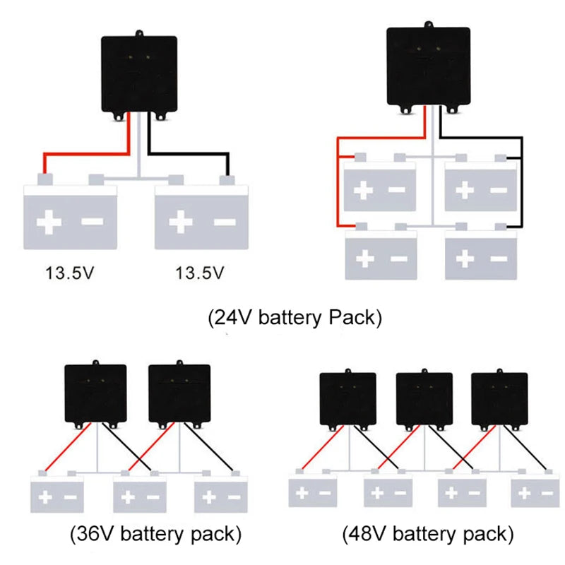 PowMr USA 24V 48V Battery Equalizer Voltage Balancer Equalize Voltage of Power Bank for Lifepo4 Battery to Extend Battery Life