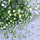 1440Pcs Mix Size Glass Flatback Rhinestone Glitter Crystal AB Round Diamond Non Hotfix Glue On Stone for DIY Nail Art Decoration