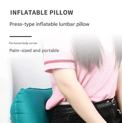 Camping Inflatable Pillow Portable Ultralight Travel Hiking Air Sleeping Pillow for Neck and Lumbar Support