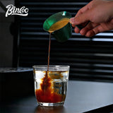 Bincoo Premium Titanium Coffee Cup 90ml for Espresso Extraction and Milk Measurement Durable Pure Titanium Construction Perfect