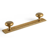 Antique Brass Handle with Backboard Vintage Cover Up Furniture Handle Drawer Cupboard Bar Pull Handle for Home