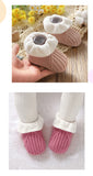 Newborn Baby Shoes Knitted Infant Boy Girl Footwear 0-18M Fashion Patchwork Ruffles Children Bed Walk Boots Warm Shallow Autumn