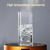 1Pcs Square Heat Resistant Coffee Glass Cup  With Lid and Straw Transparent Milk Tea Juice Cups For Home Bar Drinkware