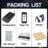Wireless Restaurant Pager System Touch Panel Wireless Calling System Food Pager Guest Paging System for Coffee Shop Bar