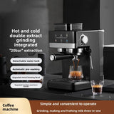 Electric coffee grinder+coffee machine integrated machine|Fully automatic freshly ground coffee beans|Fast grinding for breakfas